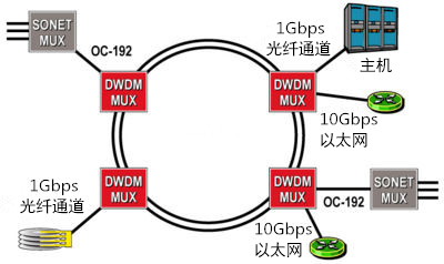 WDM環(huán)形拓?fù)浣Y(jié)構(gòu)