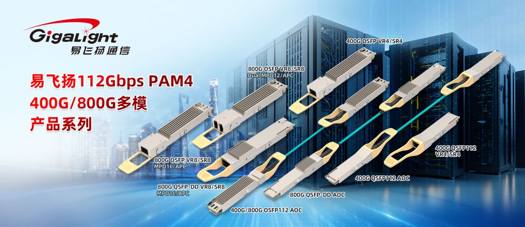 易飛揚推出OSFP&QSFP-DD兩種封裝的800G VR8/SR8、400G VR4/SR4光模塊和有源光纜插圖1